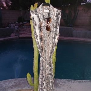 Equipment Femme Long Silk Python Print Sleevless m